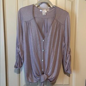 Max Studio Gray Blouse Elegant Top